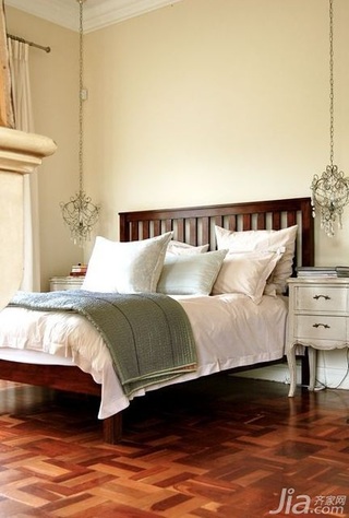 欧式风格别墅舒适富裕型140平米以上卧室床图片