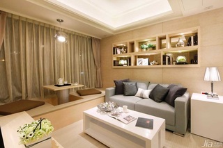 简约风格公寓富裕型120平米客厅沙发背景墙沙发台湾家居