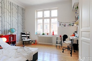 宜家风格小户型白色经济型60平米卧室设计