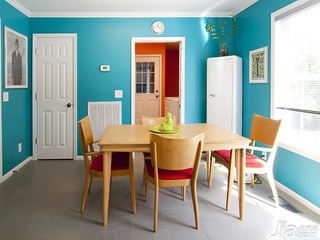简约风格公寓蓝色经济型80平米餐厅餐桌海外家居