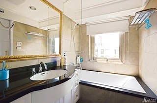 美式风格公寓富裕型卫生间洗手台台湾家居