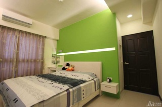 简约风格公寓富裕型70平米卧室卧室背景墙床台湾家居