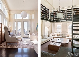 简约风格别墅富裕型130平米客厅楼梯沙发海外家居