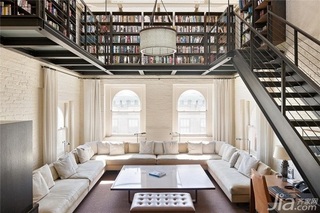 简约风格别墅富裕型130平米书房楼梯沙发海外家居