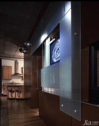 混搭风格别墅经济型90平米厨房电视柜海外家居