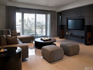 简约风格三居室豪华型130平米客厅电视背景墙沙发台湾家居