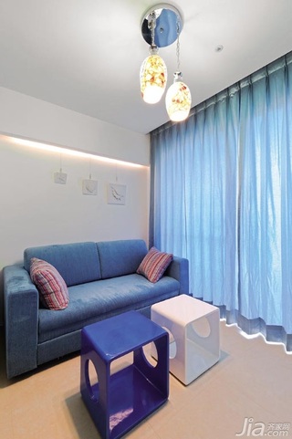 混搭风格公寓富裕型70平米客厅沙发台湾家居