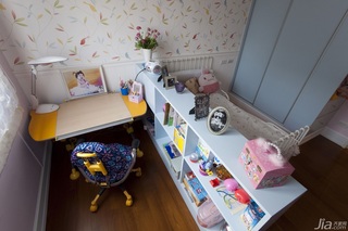 新古典风格公寓富裕型140平米以上儿童房卧室背景墙书桌台湾家居