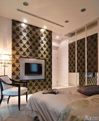 混搭风格公寓豪华型140平米以上卧室电视背景墙台湾家居