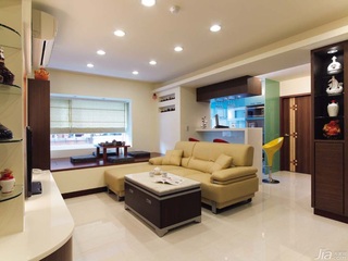 简约风格公寓经济型70平米客厅吊顶沙发台湾家居