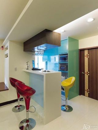 简约风格公寓经济型70平米吧台吧台椅台湾家居