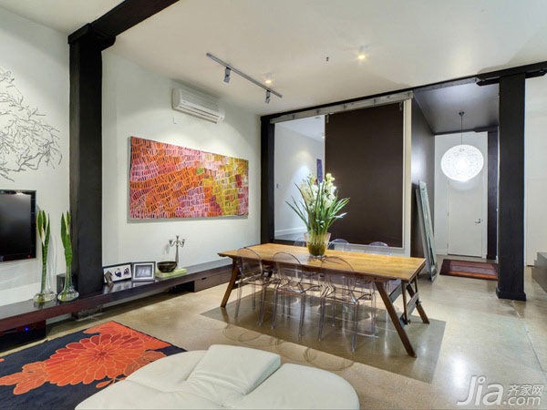 公寓装修,经济型装修,简约风格,餐厅,餐厅背景墙,装饰画,餐桌