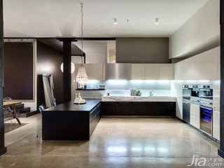 简约风格公寓黑白经济型厨房橱柜定制