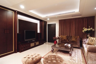 新古典风格别墅富裕型140平米以上客厅电视背景墙沙发台湾家居