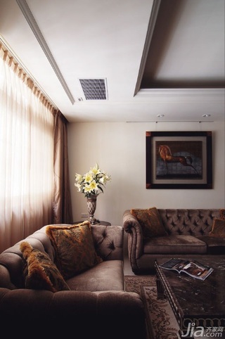 新古典风格别墅富裕型140平米以上客厅吊顶沙发台湾家居