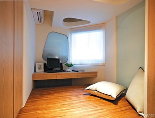 简约风格公寓富裕型120平米工作区书桌台湾家居