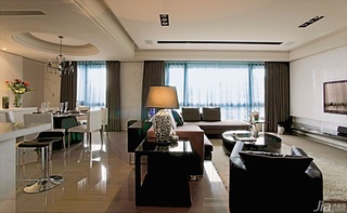 简约风格公寓富裕型客厅吊顶茶几台湾家居