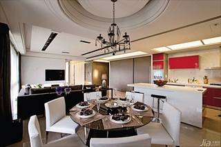 简约风格公寓富裕型餐厅吊顶餐桌台湾家居