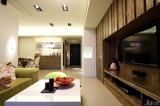 简约风格公寓富裕型120平米客厅电视背景墙茶几台湾家居