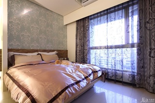 北欧风格公寓富裕型120平米卧室卧室背景墙床台湾家居