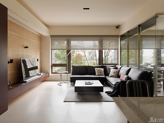 简约风格公寓经济型120平米客厅电视背景墙沙发台湾家居