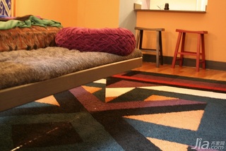 混搭风格二居室富裕型100平米地毯海外家居