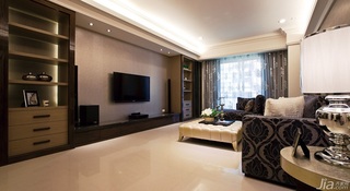 新古典风格公寓富裕型140平米以上客厅吊顶电视柜台湾家居