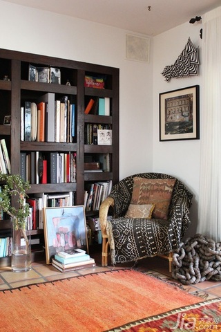 新古典风格公寓经济型90平米书架海外家居