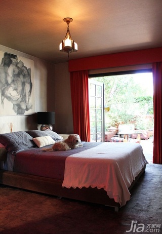 新古典风格公寓经济型90平米卧室床海外家居