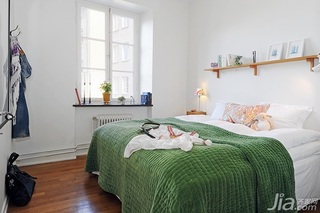 北欧风格小户型经济型50平米卧室床图片