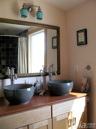 田园风格复式富裕型120平米浴室柜海外家居