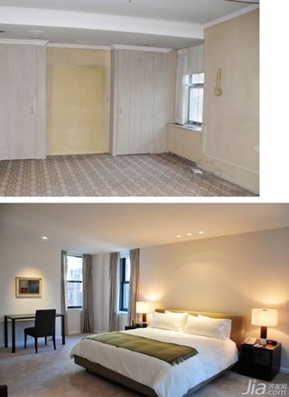 简约风格复式富裕型90平米卧室床海外家居