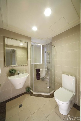 新古典风格公寓富裕型140平米以上卫生间吊顶洗手台台湾家居