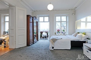 宜家风格四房白色经济型卧室设计
