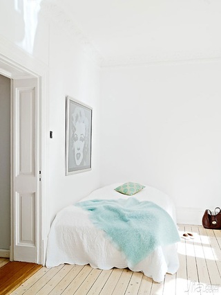 简约风格公寓白色经济型100平米卧室床海外家居
