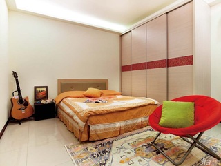 简约风格公寓富裕型80平米卧室床台湾家居