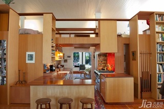 混搭风格别墅原木色富裕型140平米以上吧台橱柜海外家居
