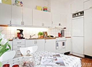 简约风格小户型白色经济型50平米厨房橱柜海外家居