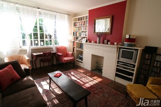 田园风格三居室经济型100平米客厅沙发海外家居