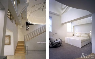 新古典风格公寓经济型100平米卧室楼梯床海外家居