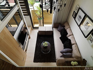 简约风格公寓经济型60平米客厅沙发背景墙沙发台湾家居