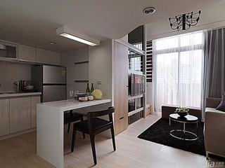 简约风格公寓经济型60平米客厅吧台吧台椅台湾家居