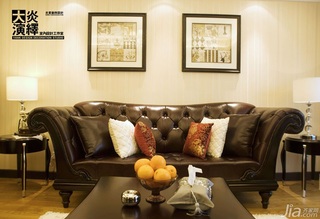 混搭风格三居室大气富裕型140平米以上客厅沙发背景墙沙发图片