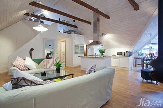 北欧风格公寓小清新经济型120平米客厅吊顶沙发海外家居