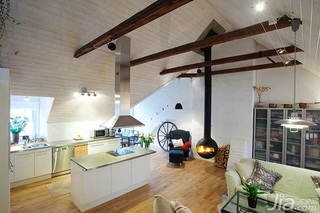 北欧风格公寓经济型120平米厨房吊顶橱柜海外家居