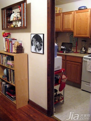 简约风格复式经济型100平米厨房书架海外家居