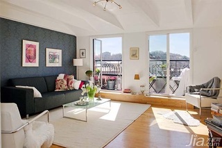 北欧风格公寓大气经济型120平米客厅沙发背景墙沙发海外家居
