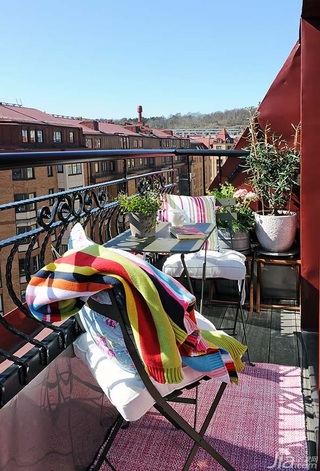 北欧风格公寓经济型120平米阳台海外家居