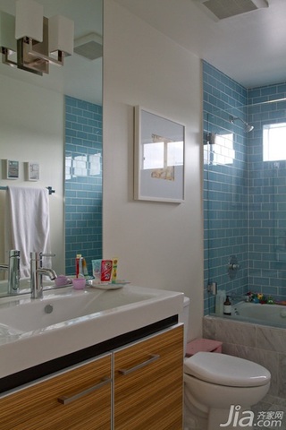 简约风格复式富裕型130平米浴室柜海外家居