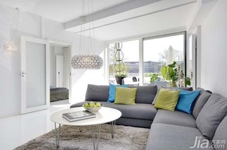 田园风格公寓经济型120平米客厅沙发海外家居